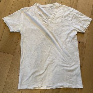 Mens white Diesel V-neck T-shirt